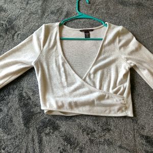 Victoria secret Long sleeve v neck crop